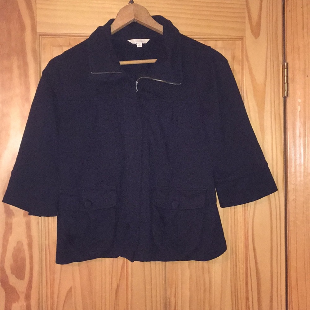 Trendy Crop Black Jacket